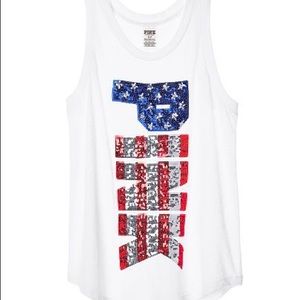 Victoria secret Bling Americana rib neck tank